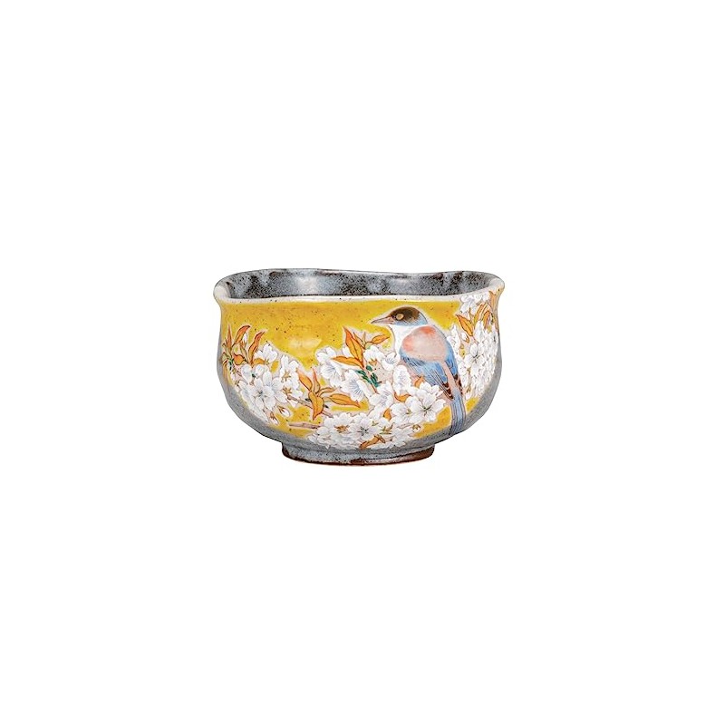 Nakamaru K8-789 Kutani Ware Matcha Bowl Yoshidayama Cherry Blossoms and