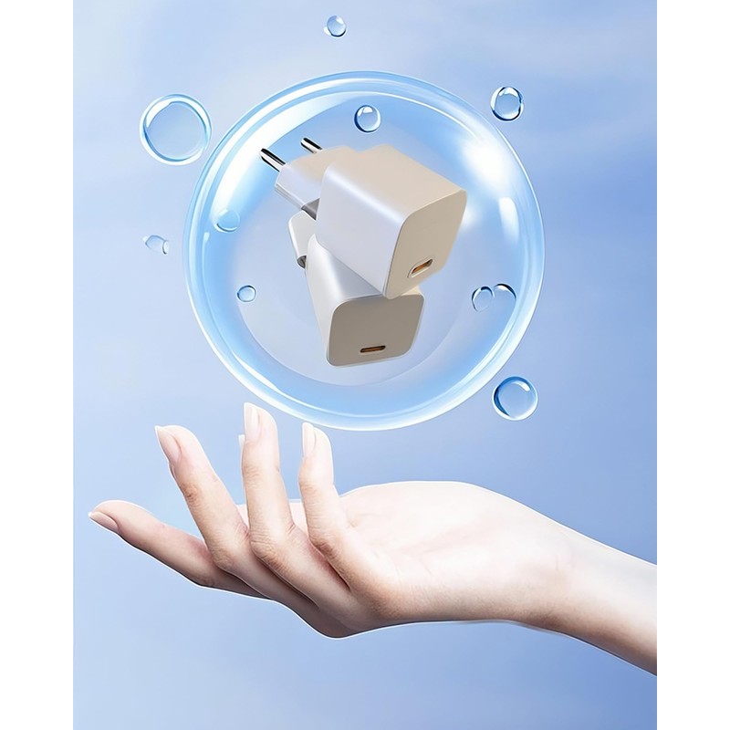 YIMINGOUFEI USB-C Charger, 30W PD Fast Charge, EU Standard, 180-240V