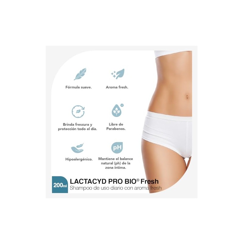 Lactacyd Fresh - Shampoo Íntimo de Uso Diario, 200 ml