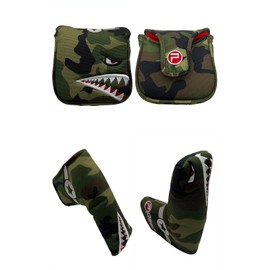 P.Golf Pea Golf Headcover Shark [Single Item] (Mallet Putter Cover)