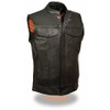 Milwaukee SOA Men's Naked Cowhide Leather Vest Zipper & Snap