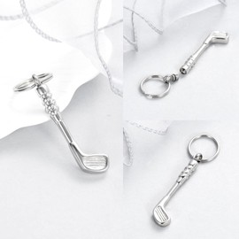 Hearbeingt Golf Clubs Urn Necklaces for Ashes Sport Cremation Jewelry Stainless Steel Memorial Necklace Ash Holder for Human Pets Keepsake Jewelry for Loved Ones with Fill Tool