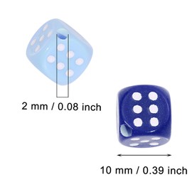 Tupalizy 10mm Acrylic Dice Beads Small 6 Sided Dice Charms for Bracelets Jewelry Making Keychain Necklaces Earrings DIY String Crafts Board Games Classroom Family Party Gifts,30PCS (Mixed Color)