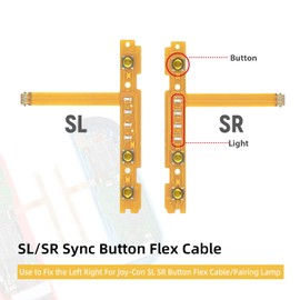 Switch Replacement SL SR,Mcbazel Joycon SL SR Replacement,SL/SR Sync Button Flex Cable For NS Switch Joy-Con with Screwdriver