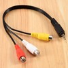 2.5mm Mini AV Male to 3RCA Female M/F Audio Video