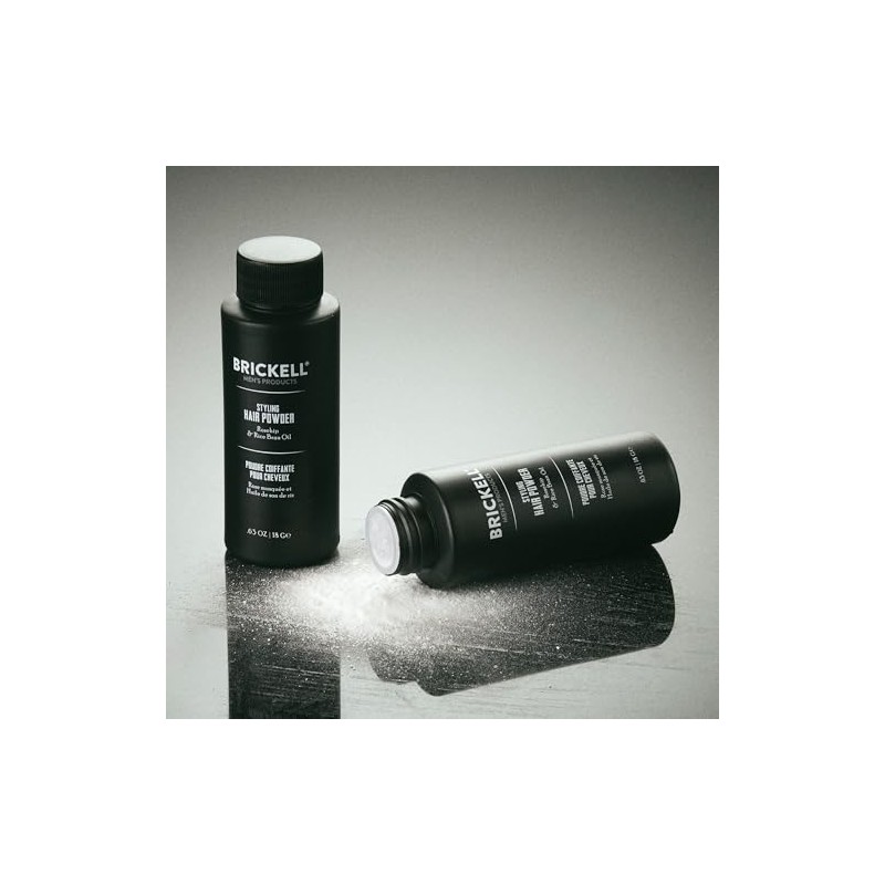 Brickell Men's Styling Hair Powder For Men, Creates Volume, Natural