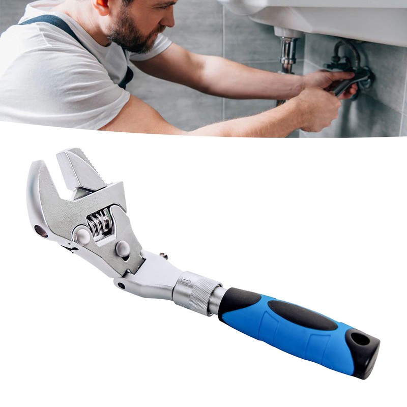 Flexhead Adjustable Wrench 10 to 12in Ratcheting Spanner with Retractable