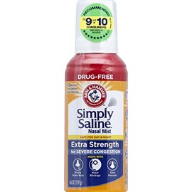 Simply Saline Adult Nasal Mist, Allergy & Sinus Relief, Extra Strength, 4.25 Fl Oz,Multi Color