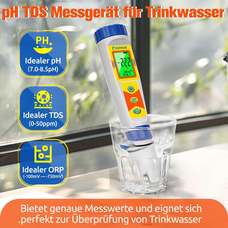 UIUZMAR Hydrogen Meter and pH Meter Water, Hydrogen Water Bottle