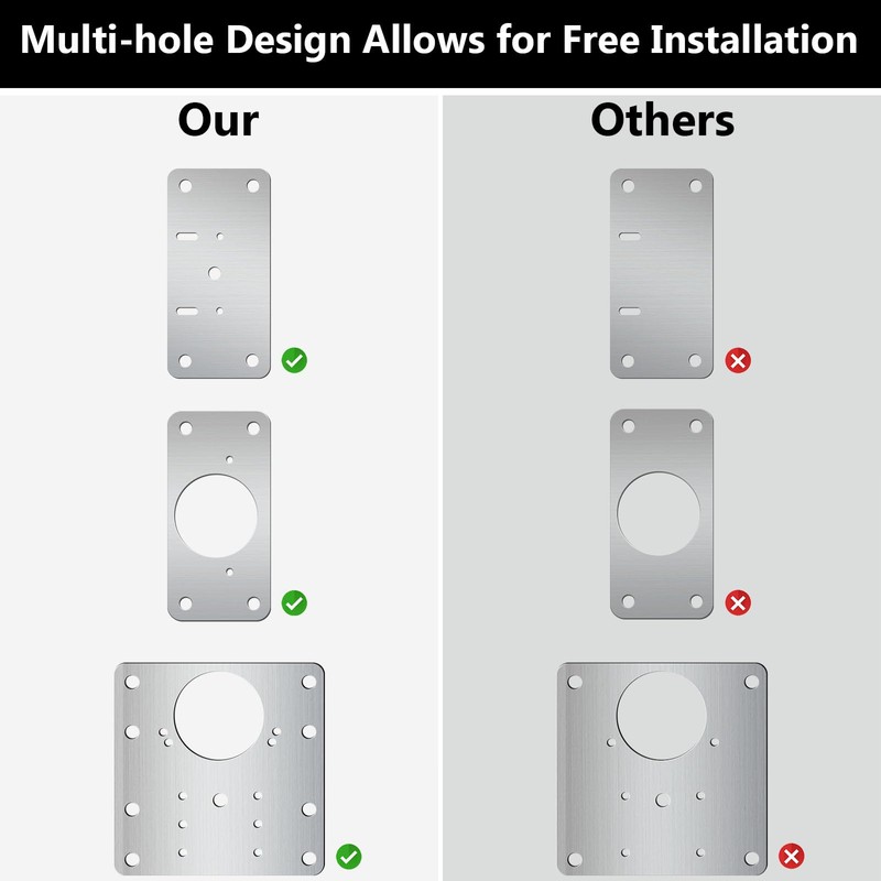 Hengxinc 14 Pcs Hinge Repair Plate, Kitchen Door Hinge Repair
