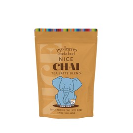 Two Leaves and a Bud Nice Chai, Chai Latte Tea Mix, Iced or Hot Lattes, Low in sugar, Real tea and real spices, vegan, dairy free,Shelf Stable, |1 Resealable Bag, 3.95 oz