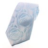 Soprano Sky blue Rose luxury woven silk tie