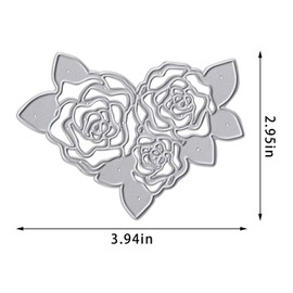 Blinket Romantic Rose Bouquet Metal Cutting Dies for DIY Valentine’s Day Card Making Scrapbooking Decorative Embossing Craft Supplies