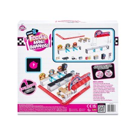 Mini Brands Foodie Series 2 Food Court Playset with 1 Exclusive Mini by ZURU - Includes Real Mini Fast Food Brands Collectibles, Food Court Playset for Role Play and Displaying Collection