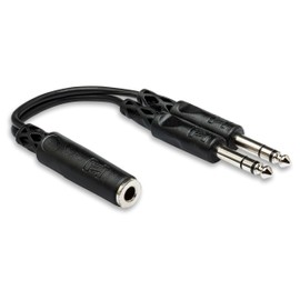 Hosa YPP-308 1/4 Inch TRSF to Dual 1/4 Inch TRS Y Cable