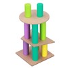 Wooden Tower Stacking Game Wooden Montessori Building Blocks Educational Desktop
