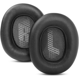 Ersatz Ohrpolster für JBL E65 E65BTNC / Duet NC/Live 650 660 BTNC/Live 650 660 NC Kopfhörer, weicherem Leder (Schwarz)