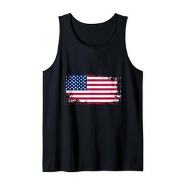 USA Patriotic American Flag National banner American pride Tank Top