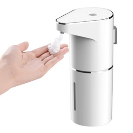 Soap Dispenser, Automatic Foam, 3 Levels of Discharge Rate Adjustment at Sensor Distance, White, Hand Soap Dispenser, Automatic Dispenser, Touchless, Distance Sensor, Refill, Non-Contact Type, Soap