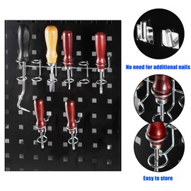 SPEEDWOX 7pcs Perforated Board Ring Hook Bottle Holder Hook Perforated Board Punching Board Pegboard Wall Garage Room Wall Renovation DIY