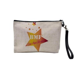 Tasche aus Leinen – Beste Mama Beste Mum Forever Stars – Kosmetiktasche aus Segeltuch in Leinenoptik – Geldbörse – 15 x 10 cm, leinen, 23.5 x 15 cm, Kosmetiktasche