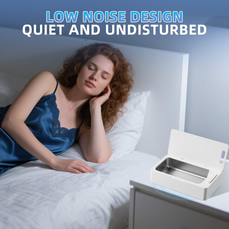 lunakind Ultrasonic Jewelry Cleaner Eyeglass Cleaner with 450ml Capacity: Pod