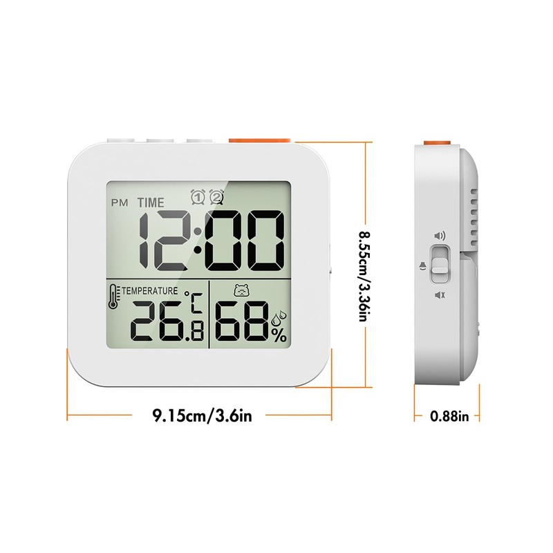 Kinberry Digital Shower Clock with Large LED Clear Display,Bathroom Clock