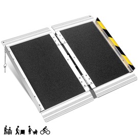 Wheelchair ramp 2FT, Lightweight, Foldable and Portable, can be Used for Wheelchair ramps, Motorcycle ramps, Stair Step ramps, and Boarding and alighting ramps