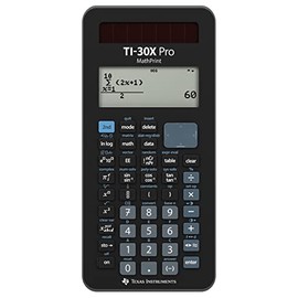 Texas Instruments TI-30X Pro Mathprint School Calculator with 4 Line High Resolution Display, Solar and Battery Powered, Black