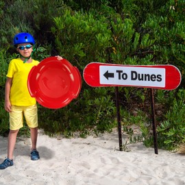 Era 24-inch Spiral Adventurer Sled — 1 Rider Kids' Plastic Saucer for Year-Round Fun on Snow and Sand, Red