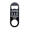 "Campfire Drinking Team" Black Metal Bottle Opener Keychain