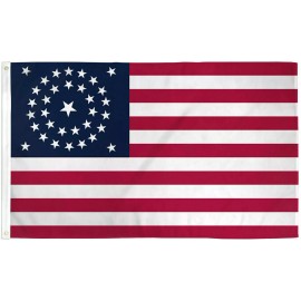 TRADEWINDS 34 Star USA Flag 3x5ft American Historical Flag 34 Stars Flag USA Old Glory 100D