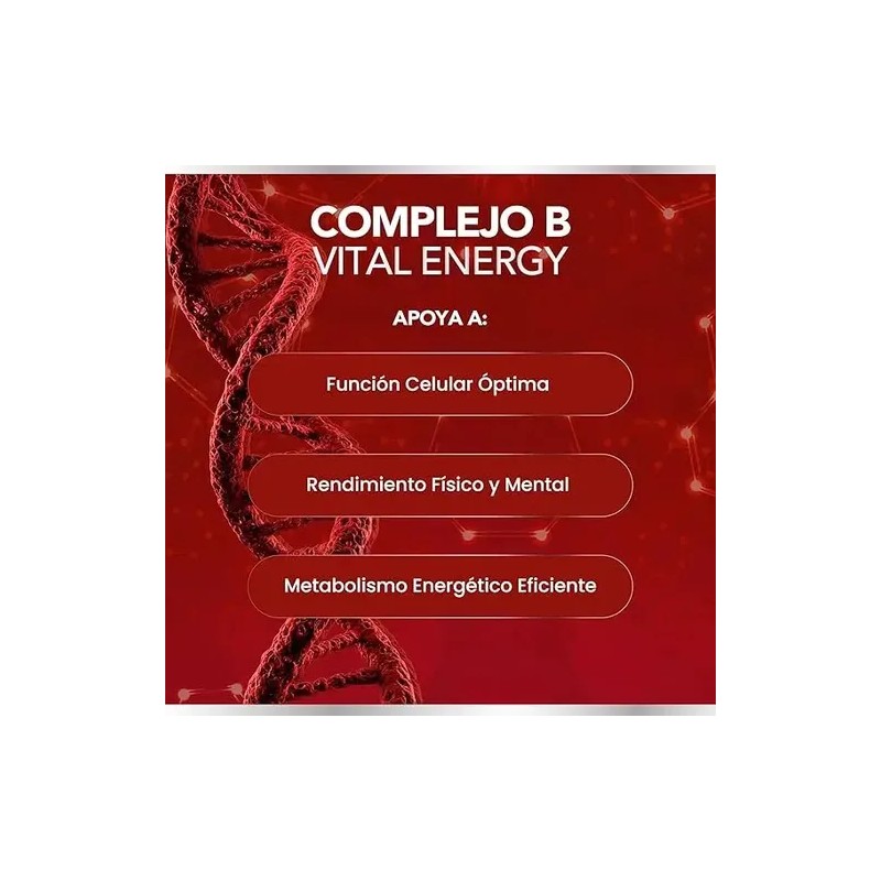 Complejo B Completo Vitalizate Vitamina B12 60 Cápsulas Sin Sabor