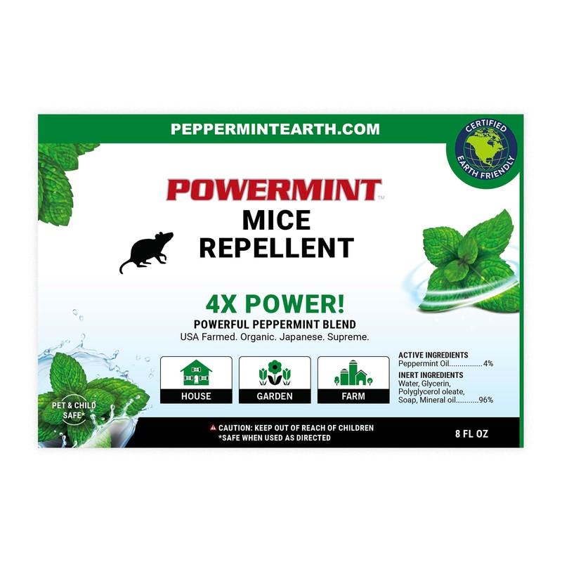 Powermint Peppermint Oil Mice Spray 8oz (Pack of 2)