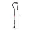 Mobility Aluminum Offset Handle Cane with Foam Handle, Adjustable Height,