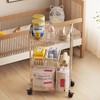STARLATTA 3 Tier Rolling Cart with Wheels，Utility Cart Storage Cart
