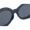 70's Design Oval Sunglasses, Black