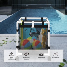 POOL FELLOWS S Hooks for Hanging,Heavy Duty S Shaped Hook, Thicken S Hanger for Plants, Bags, Clothes, Outdoor, Garden, Pool (White, 3.3 inches, 4pcs)