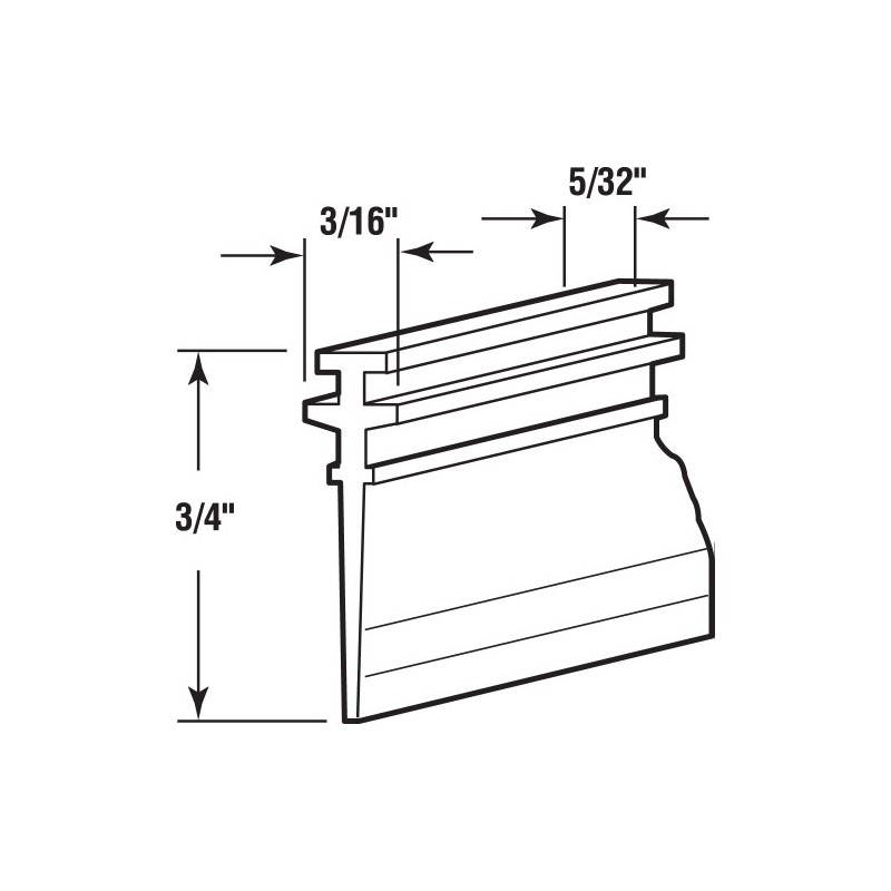 Prime-Line M 6228 Shower Door Bottom Sweep, 36 In. Length