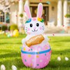 4FT Candy Bunny Easter Inflatables Outdoor Decorations Built-in LED Lights