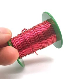 Xuulan Coil Copper Enameled Magnet Winding Wire 41AWG 43AWG 26AWG 0.85mm 0.21mm 0.41mm 0.6mm Red Copper Wire QA-1/155 for Electric Motors (Color : OD 0.12mm, Size : Weight 100g)