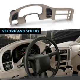 ANDPLAY Dash Radio Cluster Trim Bezel Panel Compatible with Chevy Astro GMC Safari 1995 1996 1997 1998 1999 2000 2001 2002 2003 2004 2005 Beige