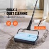 Happybuy Blue Manual Carpet Sweeper: A Compact Cleaning Powerhouse. Boasting
