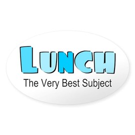 CafePress School Subject Lunch Oval Sticker (10 Pk) Oval Car Bumper Sticker(10-Pack)