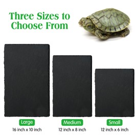 Tfwadmx 2Pcs Reptile Basking Platform Large Tortoise Feeding Bathing Area Turtle Original Rock Plate Grinding Nails Resting Terrace Habitat Decor for Amphibian Reptile Bearded Dragon Chameleon Snake