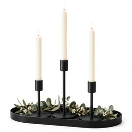 Smtyle - Juego de 3 portavelas de metal cónico, moderno y minimalista para centros de mesa, decoración del hogar, bodas, decoración clásico