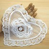 Xiufortion 11PCS Extra Large Heart Shapes Lace Applique Embroidery Organza