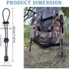 Linyongc Backpack Hiking Stick Holder Straps, 10pcs, Black, Elastic Rope