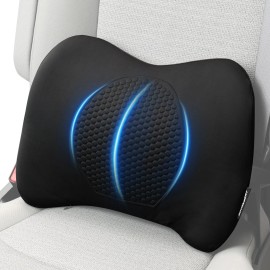 Unbranded Chair Office Lumbar Support Waist Pillow Gel Memory Foam Car Seat Back Cushion