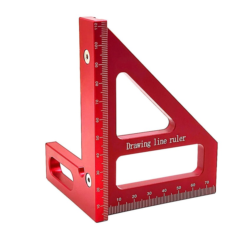 3D Multi Angle Measuring Ruler, Aluminum Alloy 45 90 Degree